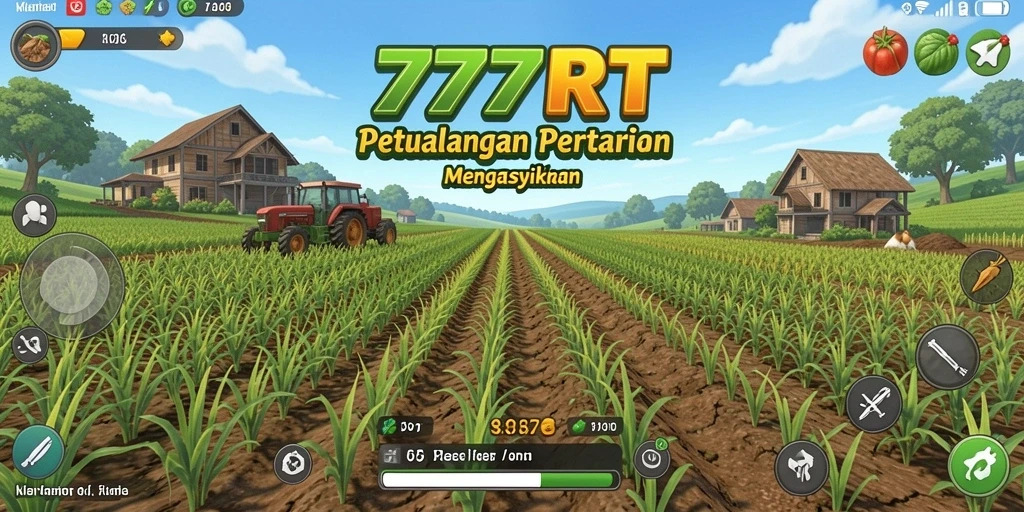 Gameplay seru saat mengembangkan ladang di 777RT.
