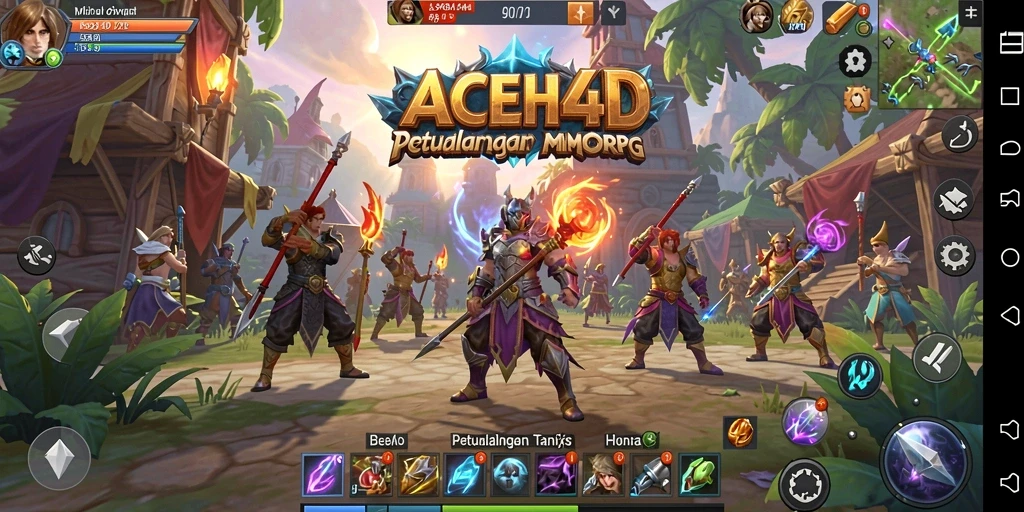 Tampilan gameplay ACEH4D dengan grafis menawan dan pertarungan seru.