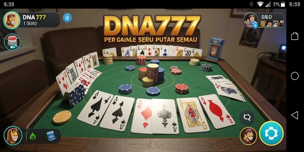 Tampilan screenshot <strong>DNA777</strong> menampilkan pemain sedang menikmati permainan Gaple yang seru.