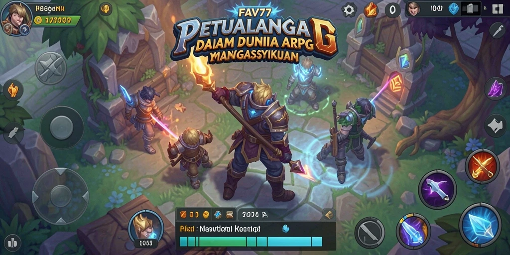 Tampilan gameplay FAV77 dengan pertarungan epik dan grafis menawan.