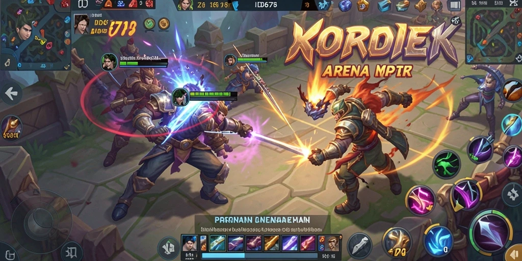 Tangkapan layar gameplay seru dari ID678 dalam aksi MOBA.