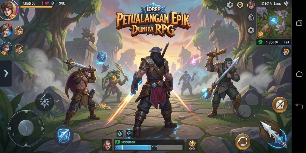 Screenshot gameplay IDRRP menampilkan pertarungan epik dan grafis menawan.