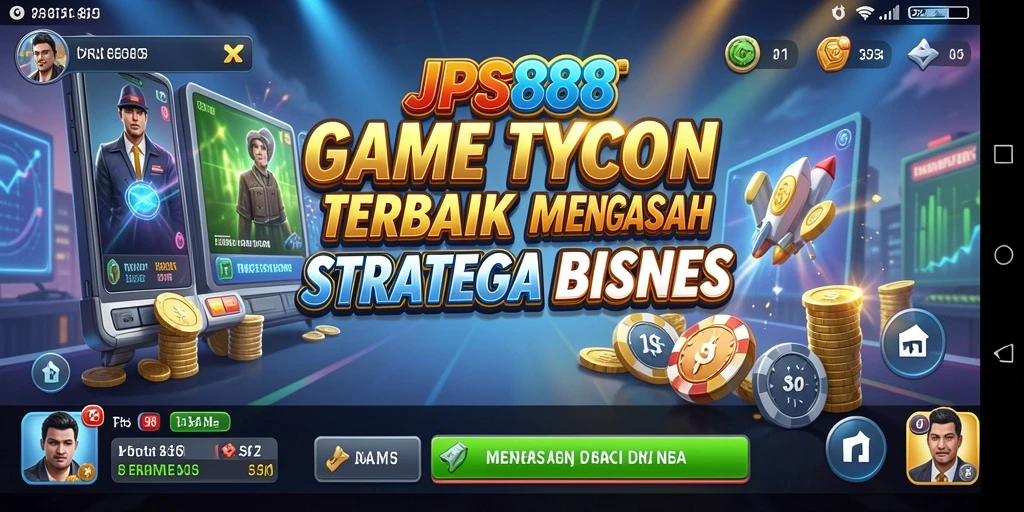 Tampilan gameplay <strong>JPS888</strong> dengan manajemen bisnis yang menarik.