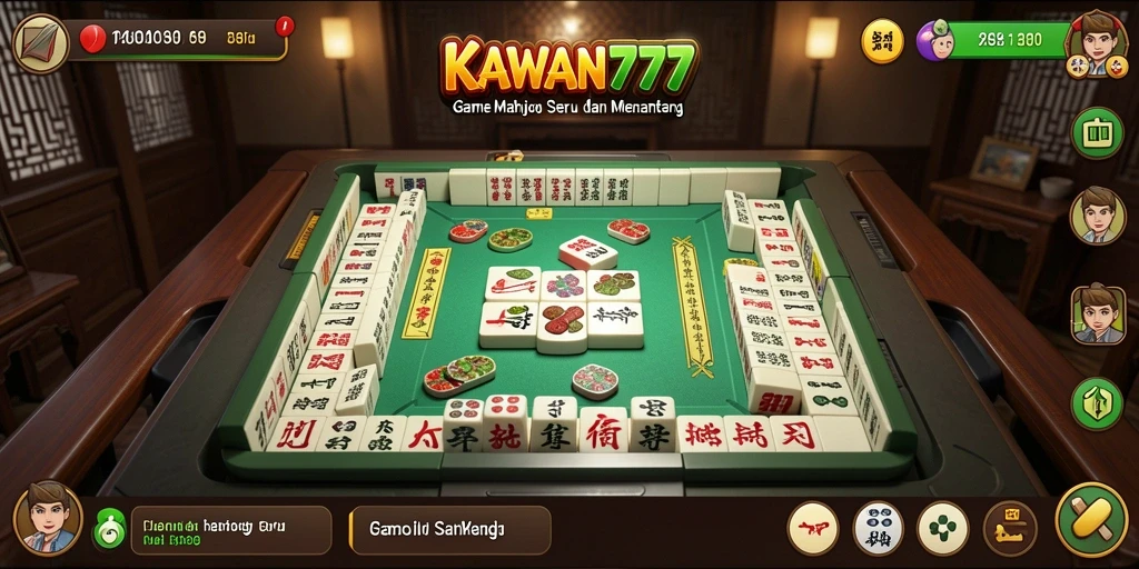 Tampilan gameplay Mahjong yang menantang dan menyenangkan.