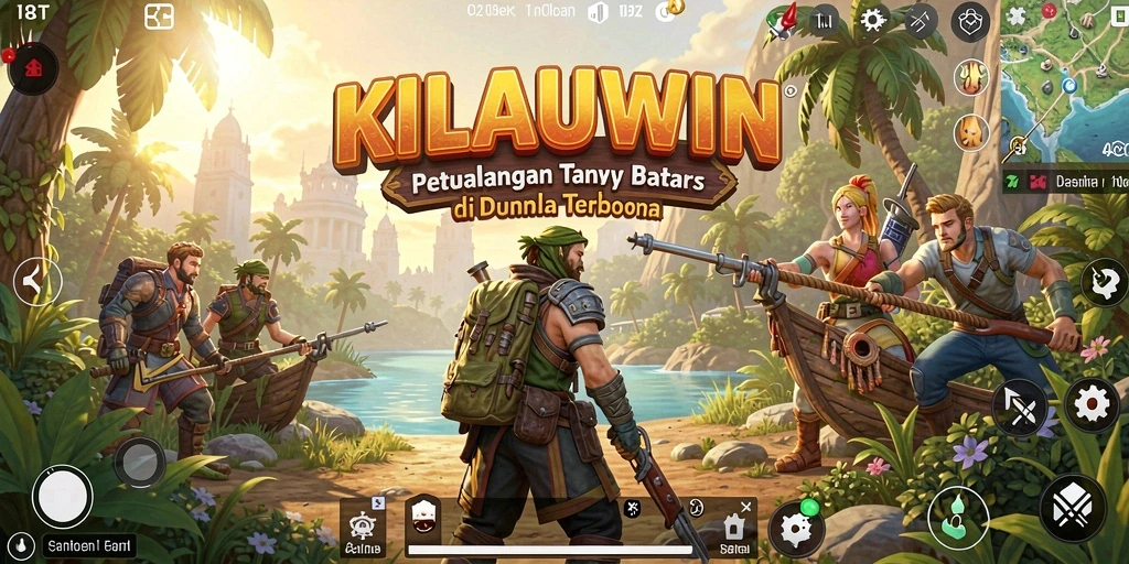 Tangkapan layar gameplay KILAUWIN yang menampilkan petualangan di dunia terbuka.