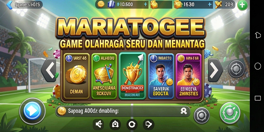 Tampilan gameplay MARIATOGEL yang dinamis dan penuh aksi.
