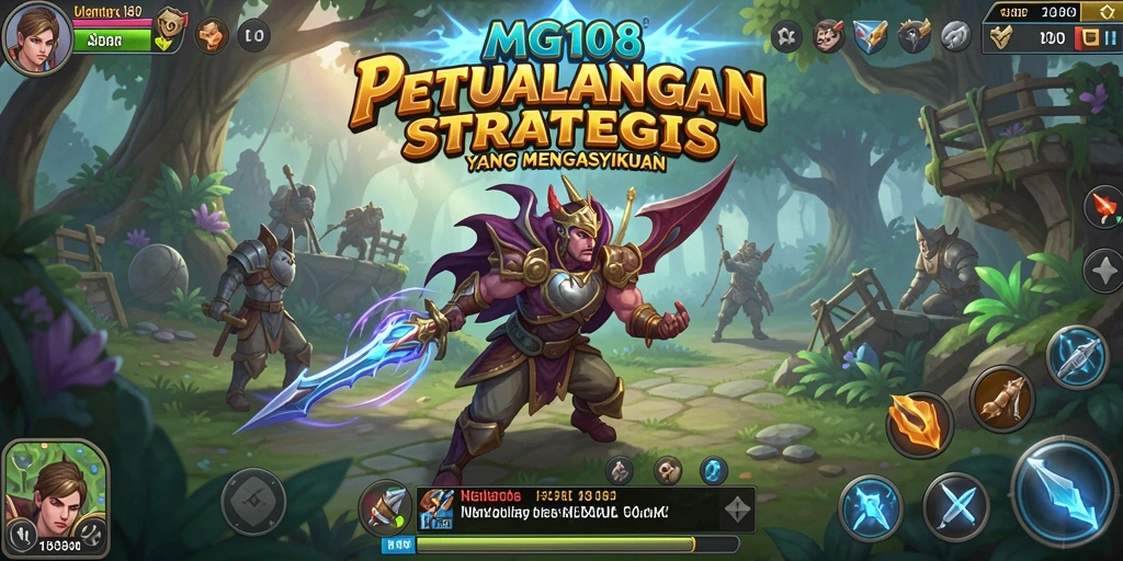 Screenshot MG108 menampilkan aksi pertempuran strategi yang intens.