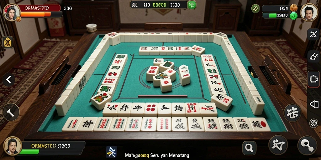 Tampilan gameplay ORMASTOTO yang menampilkan suasana Mahjong yang mendebarkan.