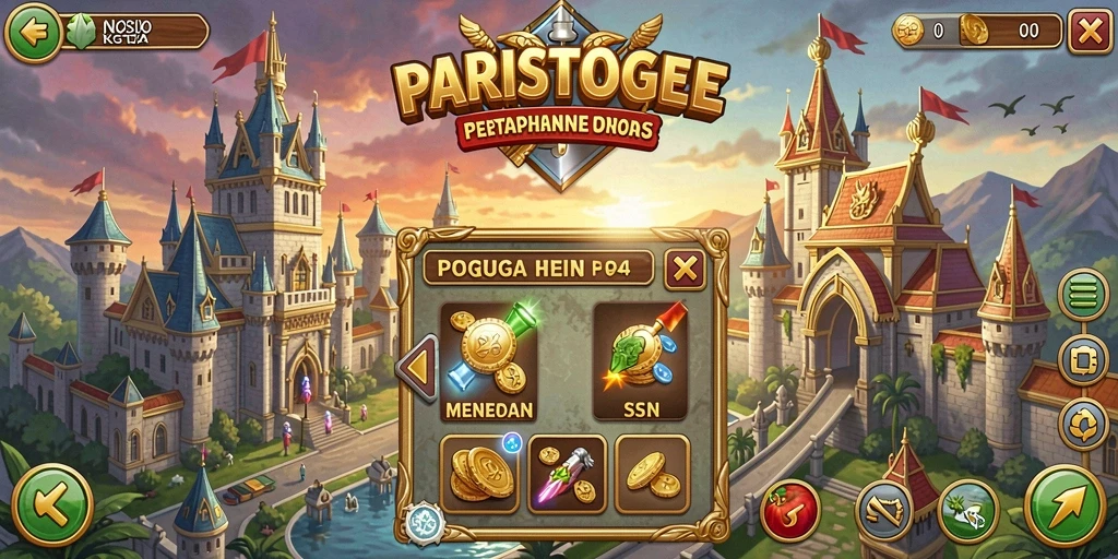 Tampilan aksi seru di gameplay Tower Defense PARISTOGEL.
