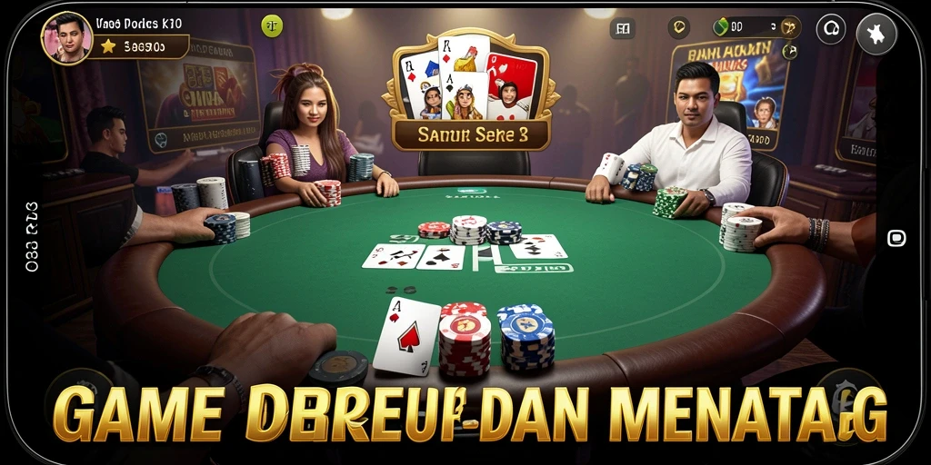 Screenshot gameplay Poker di RR33 menampilkan aksi seru dan interaksi pemain.
