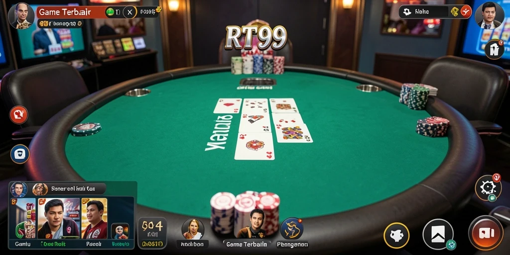 Memperlihatkan gameplay poker yang mendebarkan di RT99.