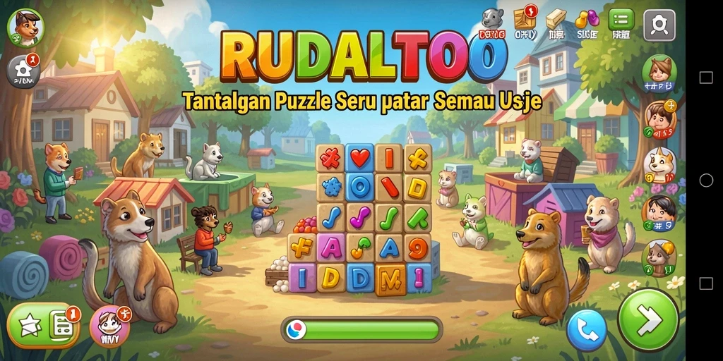 Tampilan gameplay RUDALTOTO dengan teka-teki menarik dan menyenangkan.