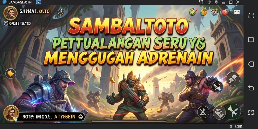 Screenshot gameplay SAMBALTOTO menampilkan petualangan seru dan tantangan menarik.