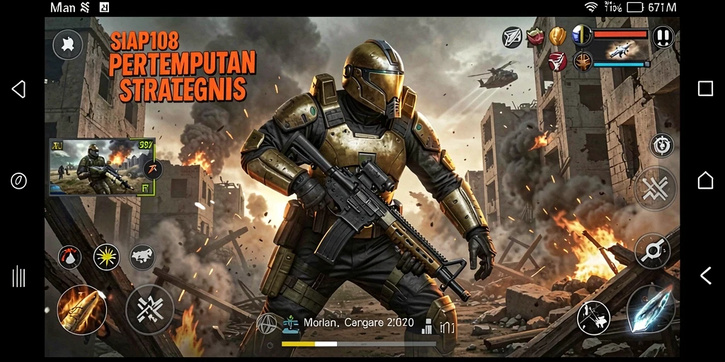 Gameplay SIAP108 yang intens dan mendebarkan di medan perang.