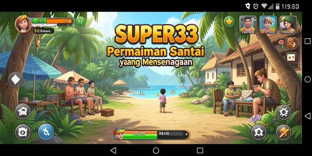 Gameplay SUPER33 yang penuh warna dan menarik.