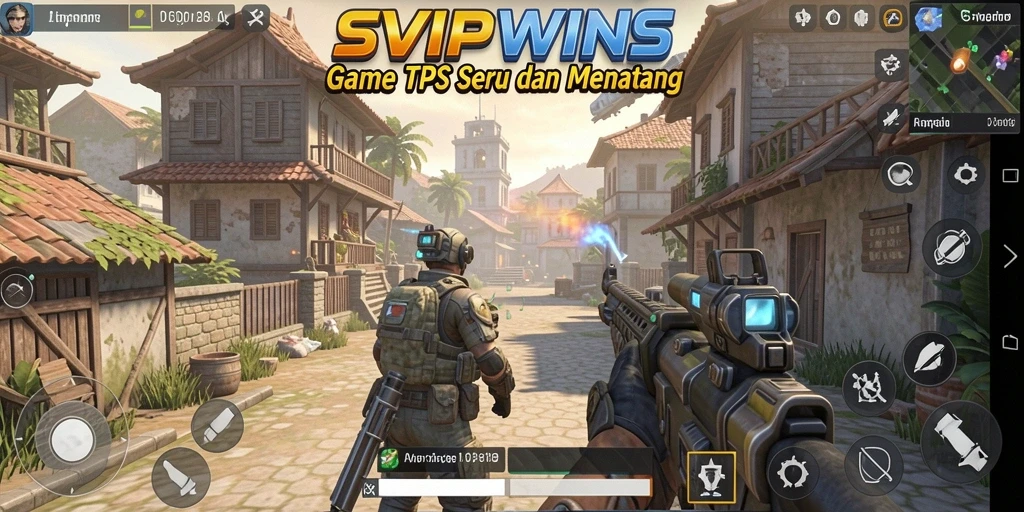 Tangkapan layar gameplay SVIPWINS yang menampilkan aksi tembak-menembak yang seru.